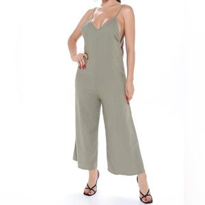 Brand new Fashion Nova olive jumpsuit in medium